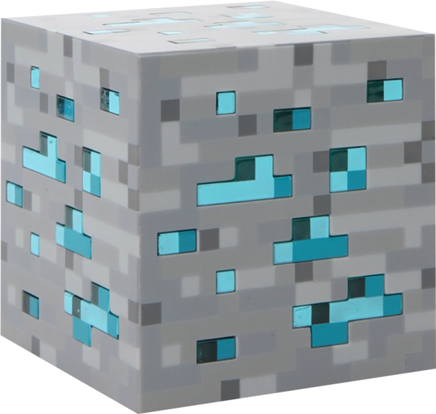 a grey cube with blue squares on it