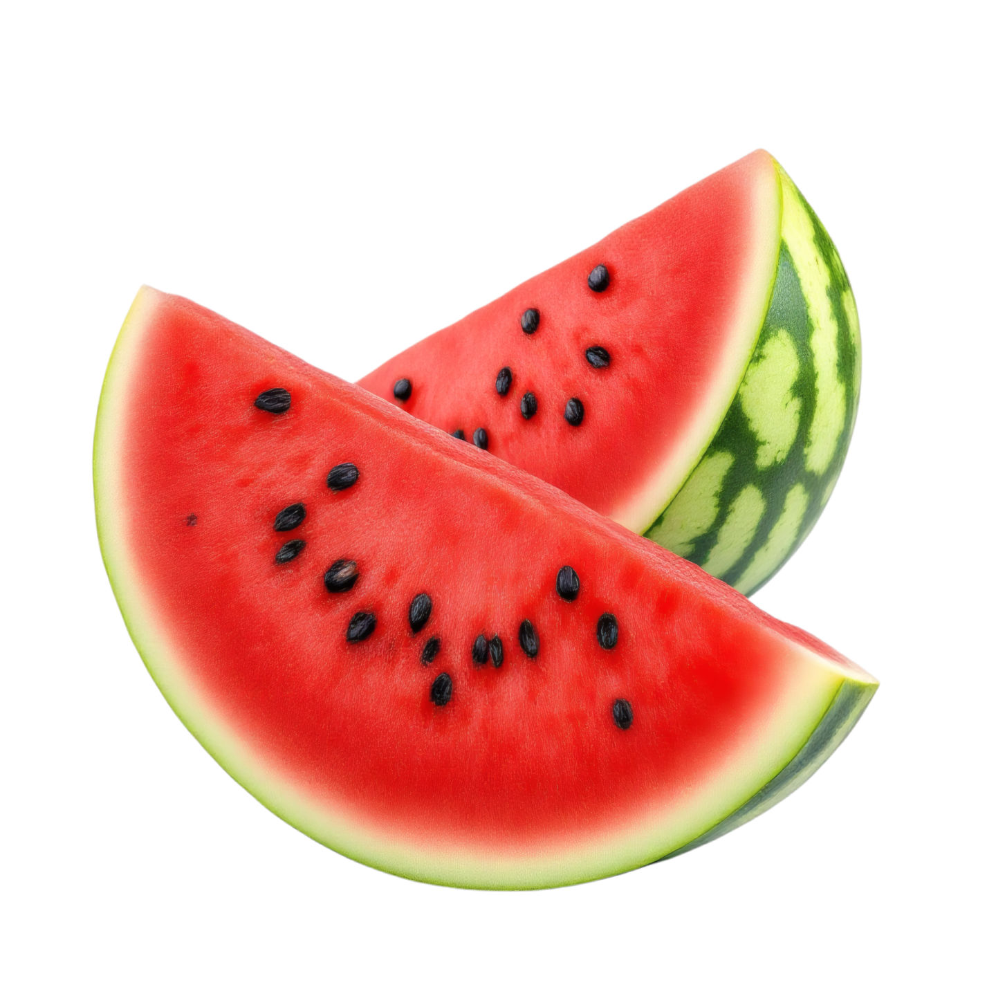 two slices of watermelon