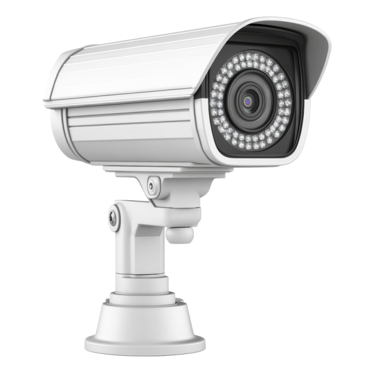 a security camera on a white background