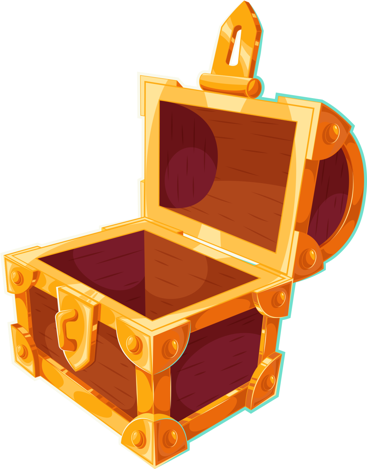 an open wooden box with a handle