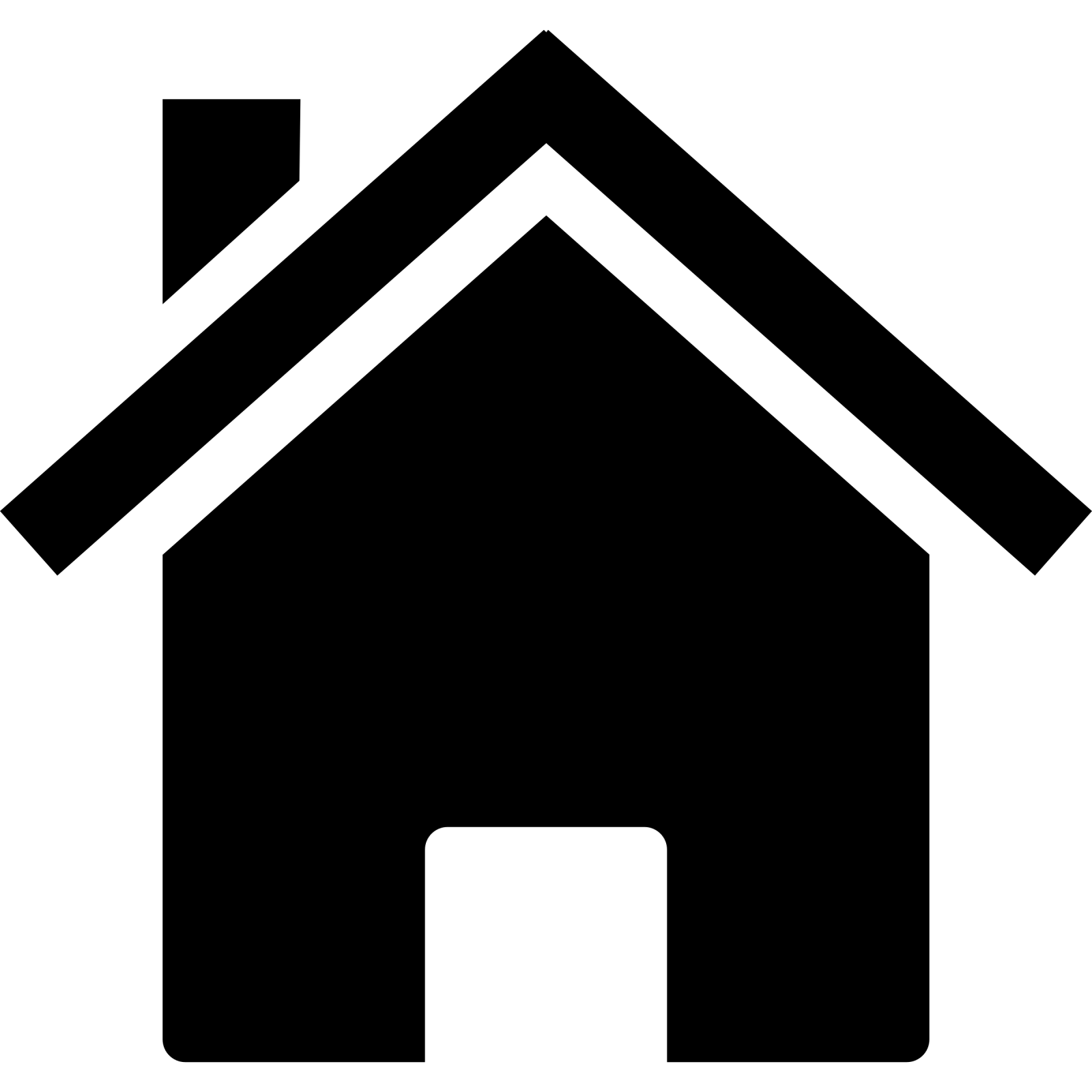 a black and white icon of a house