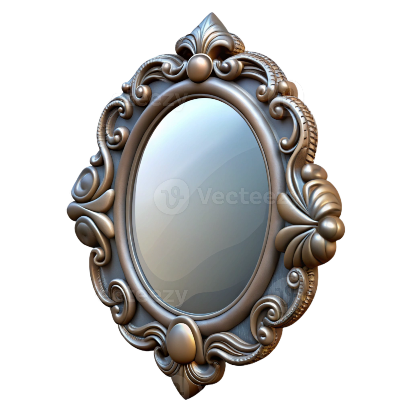 a mirror on a white background