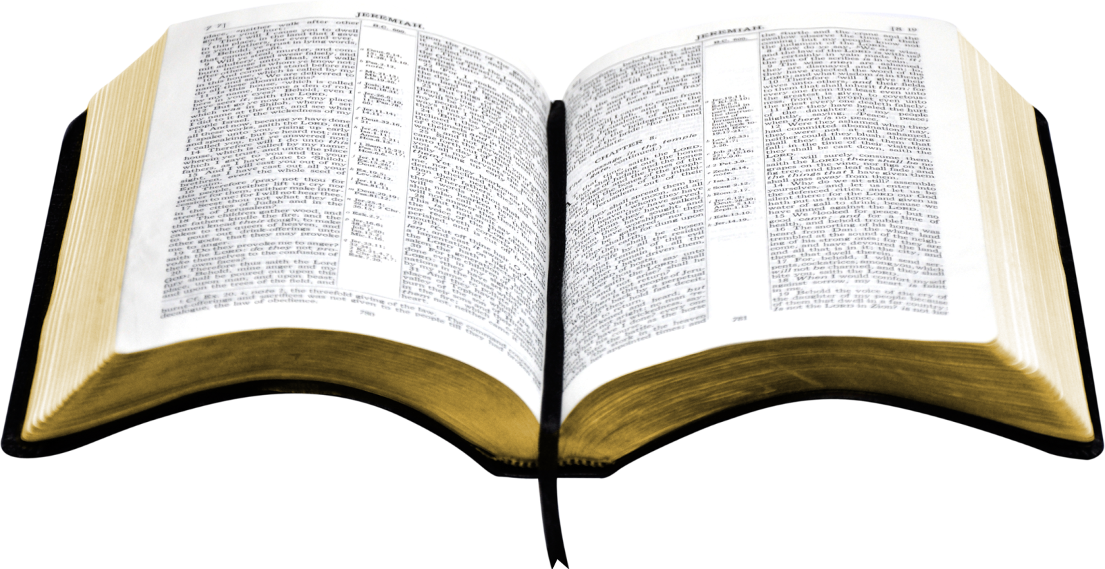 an open book with a white background
