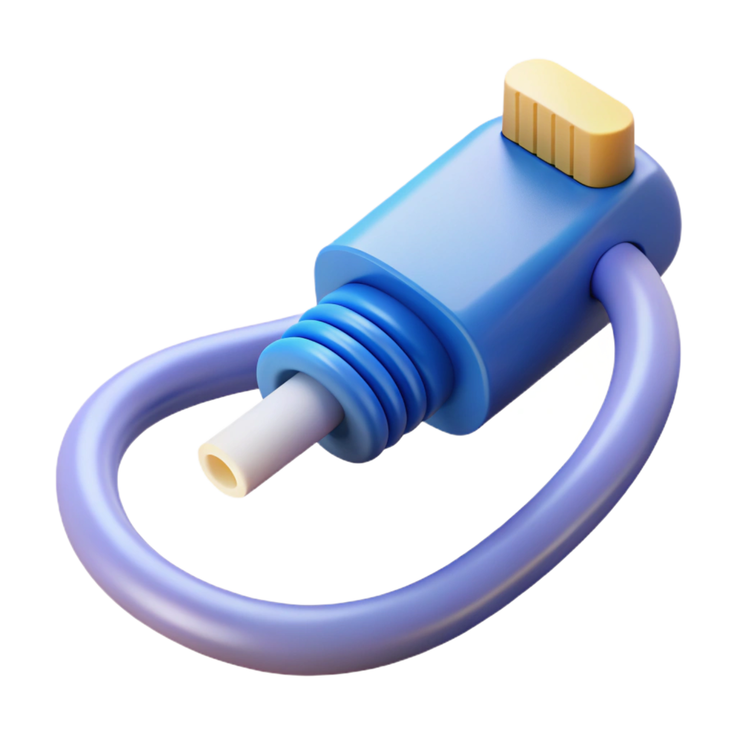 an image of a blue and yellow hose