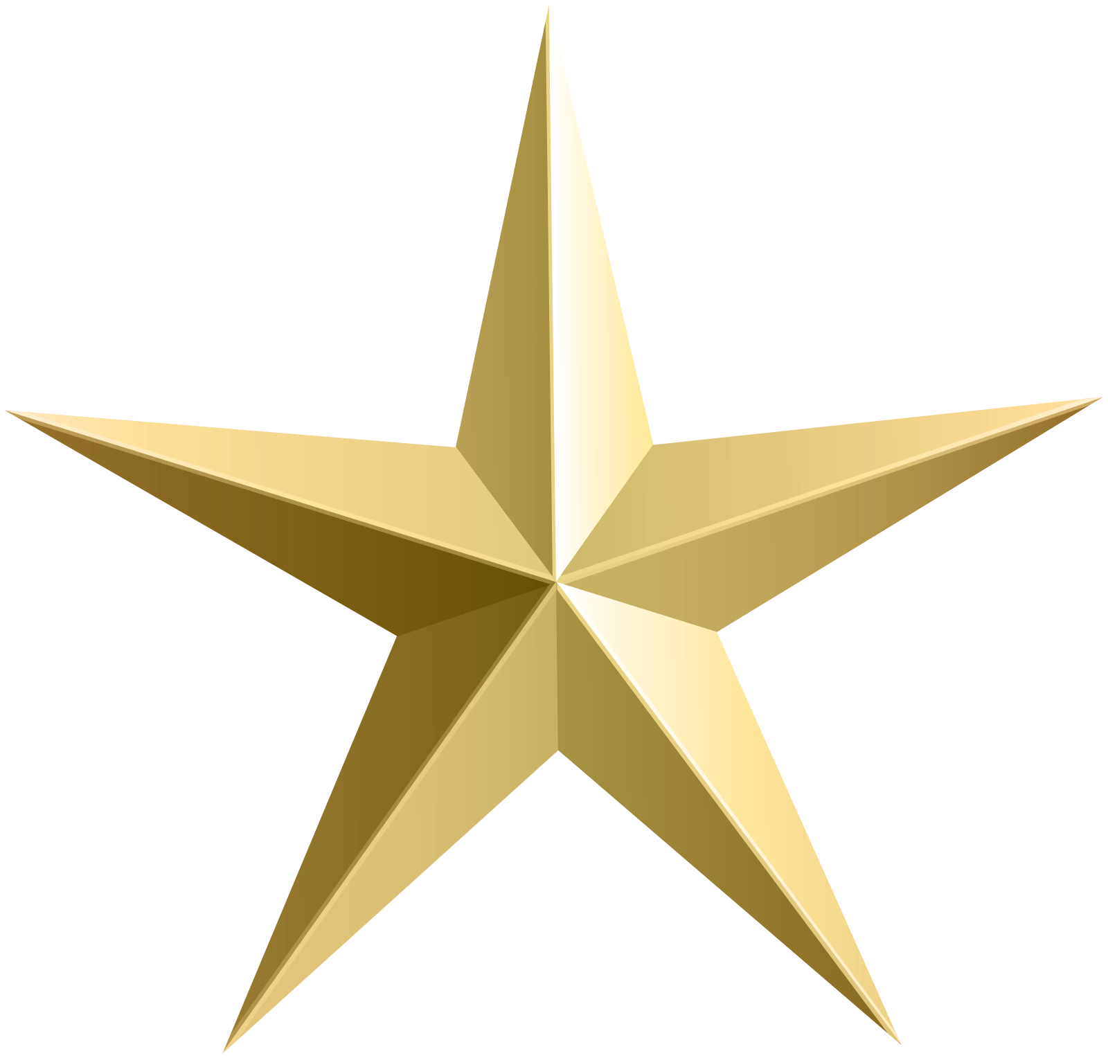 a gold star on a white background
