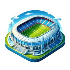 an illustration of a soccer stadium