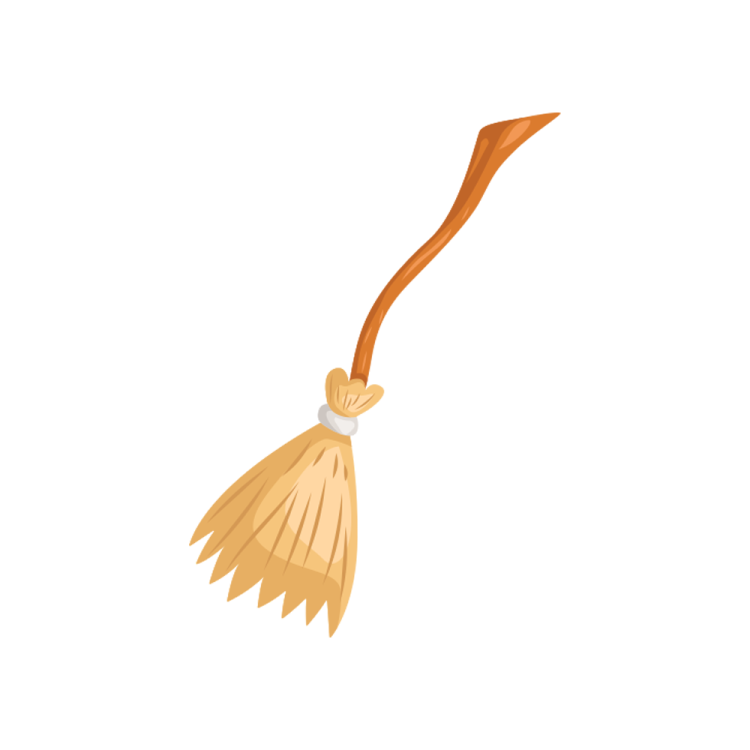 a broom on a white background