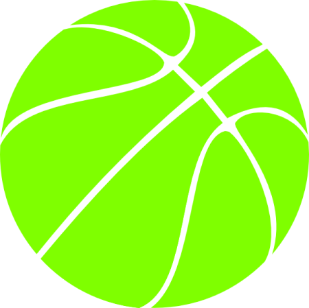 a green basketball ball
