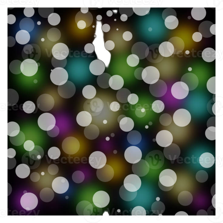 a black background with white and green circles