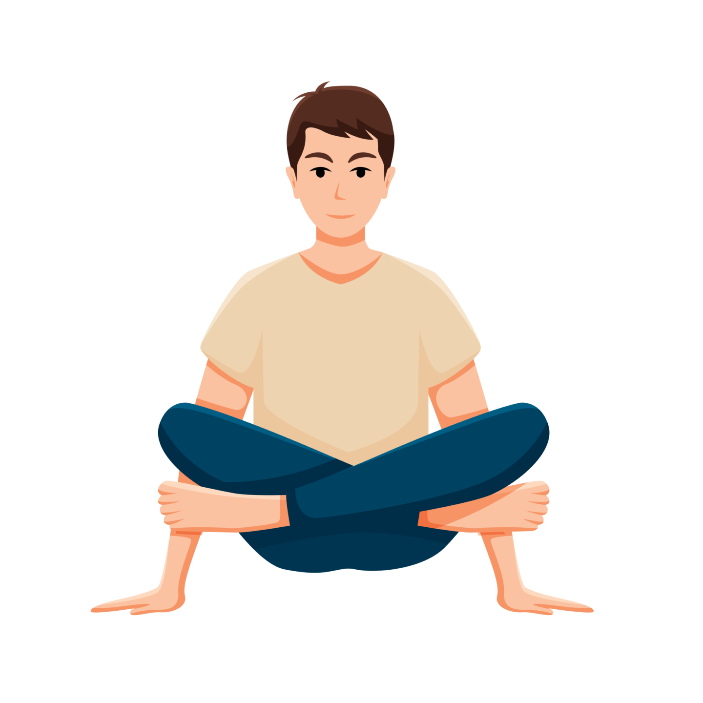 a man sitting on the floor with his legs crossed