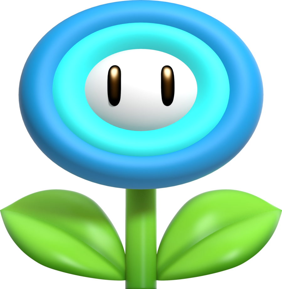 an image of a blue flower with green leaves
