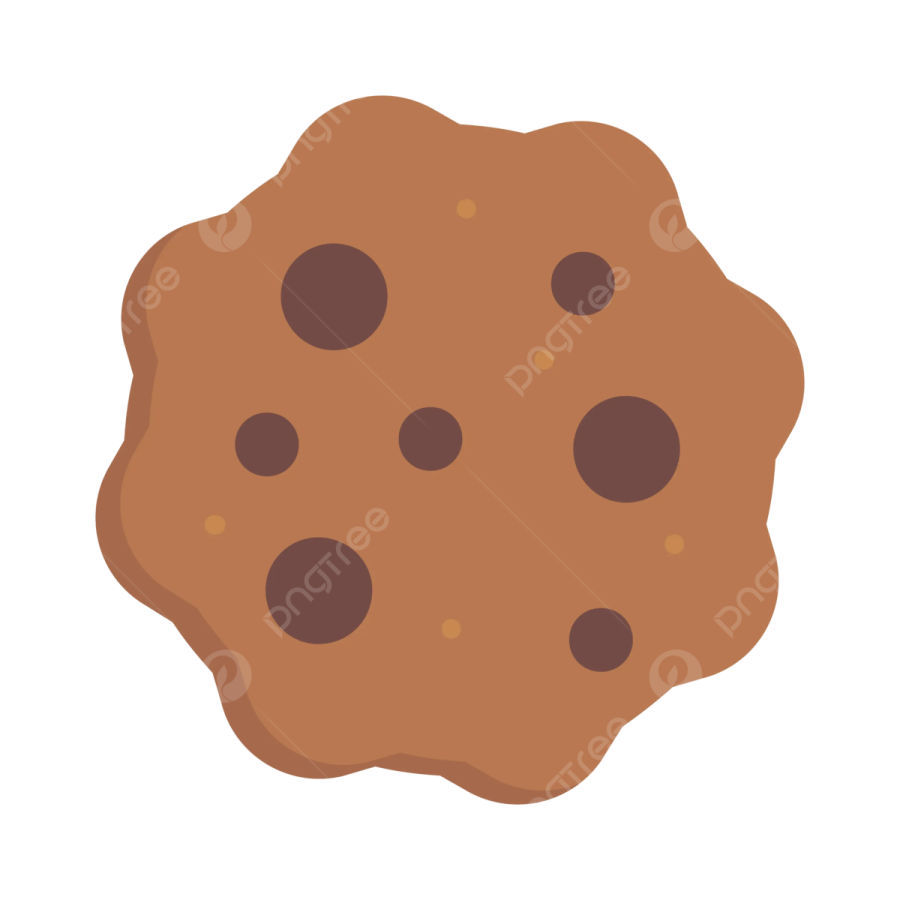 a cookie with chocolate chips on it