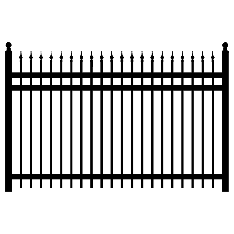 a black and white silhouette of a fence