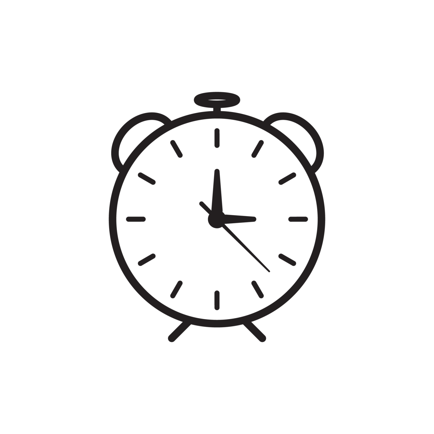 a clock icon on a white background