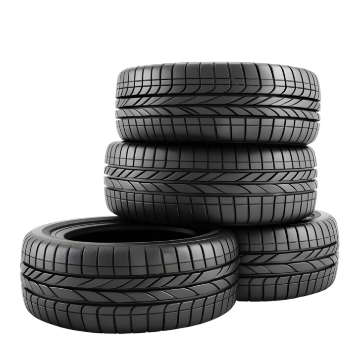 four tires stacked on top of each other tires
