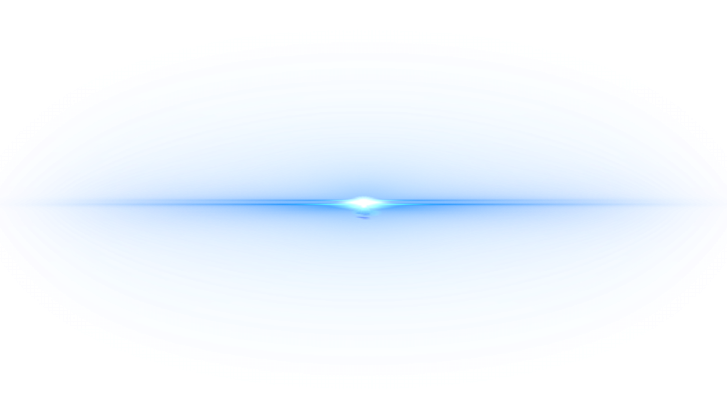 a blue light on a white background