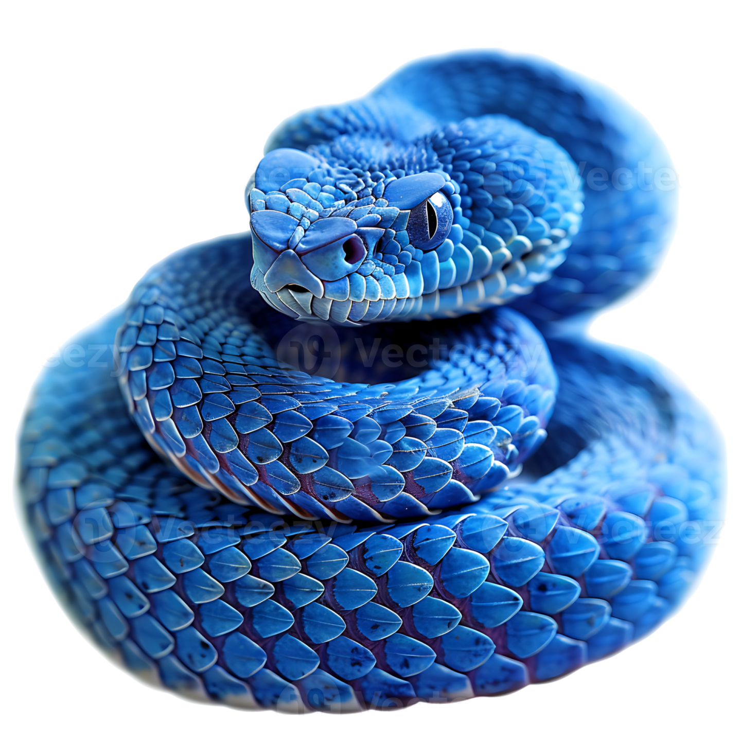 a blue snake on a white background