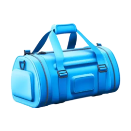 an image of a blue duff bag