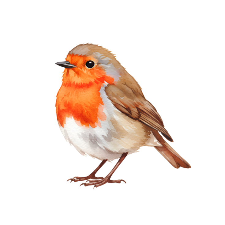 a painting of a bird on a white background