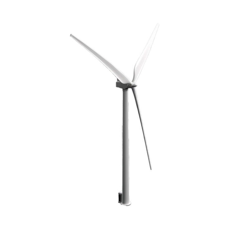a wind turbine on a white background