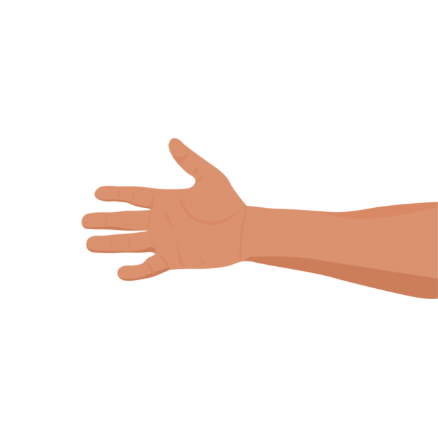 a person's hand is shown in this illustration