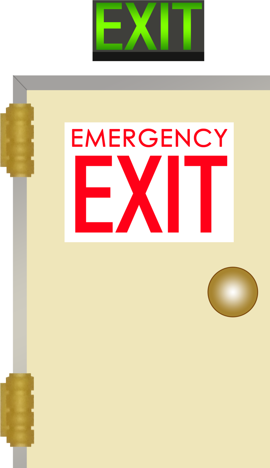 an exit sign with the words emergency exit