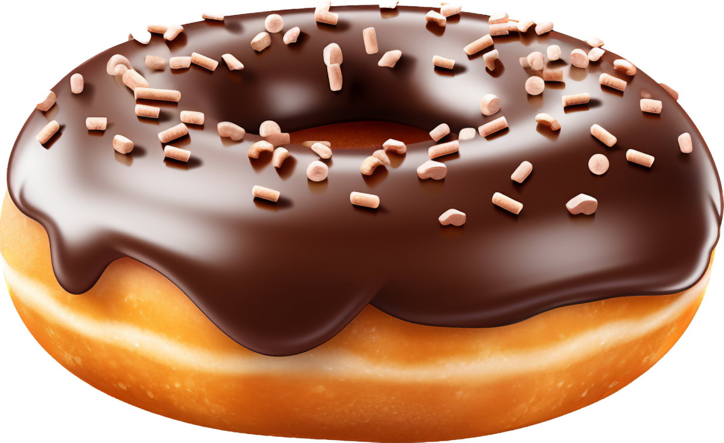 a donut with chocolate frosting on it
