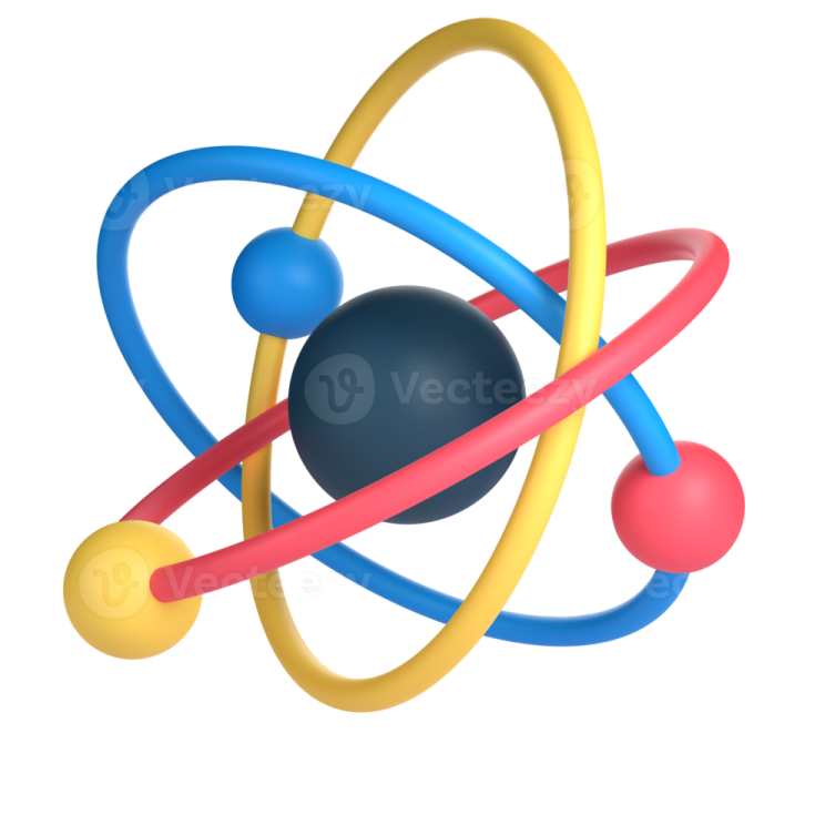 a 3d model of an atom