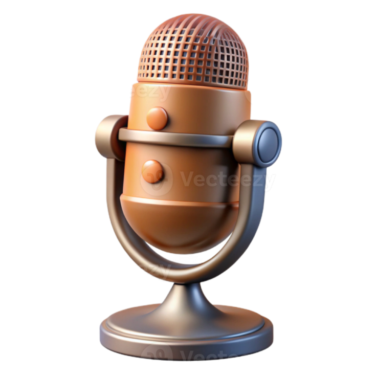 an old microphone on a white background
