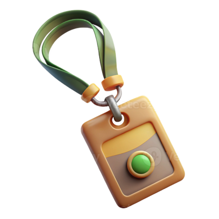 a keychai with a green ball attached to it
