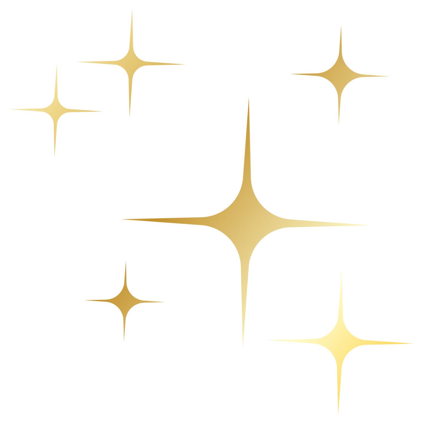 four golden stars on a white background