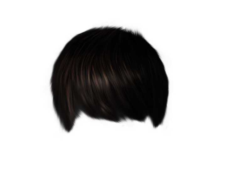 a drawing of a person with brown hair
