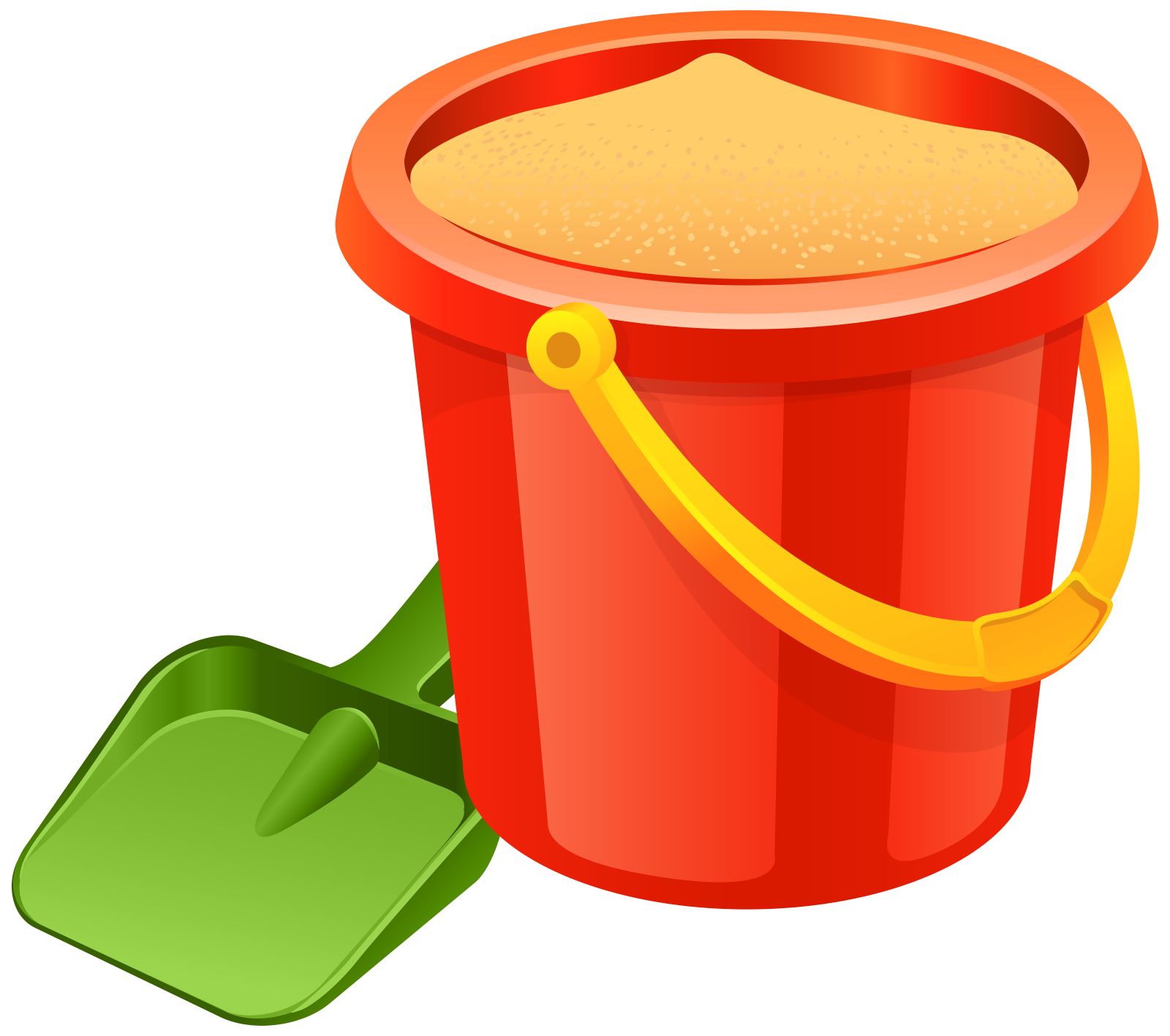 a bucket and shovel