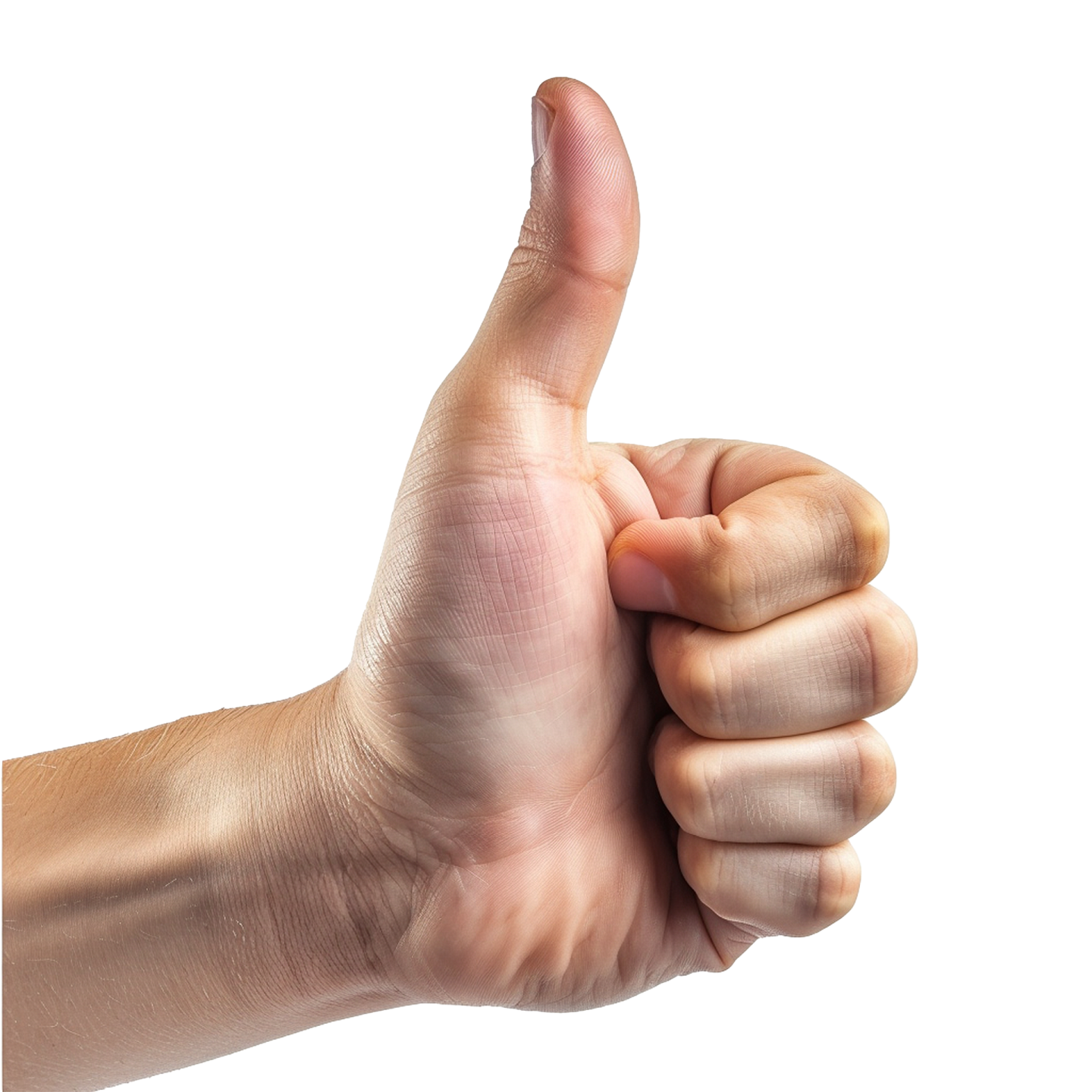 a person's hand giving the thumbs sign