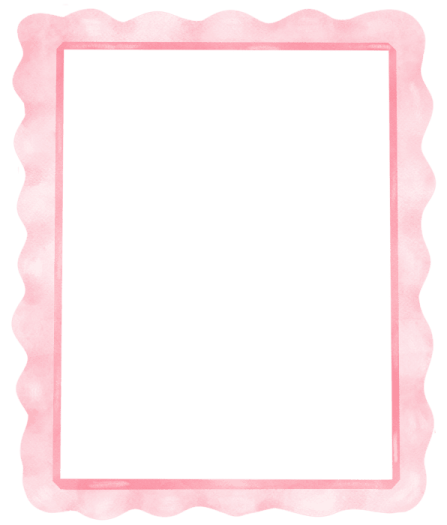 a pink watercolor frame on a white background