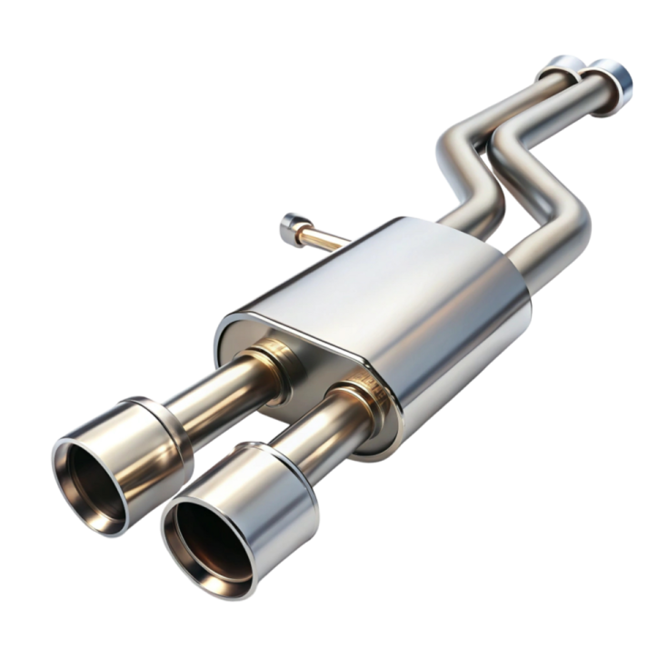 an image of a stainless exhaust system