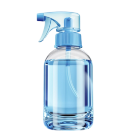 a bottle of water on a white background