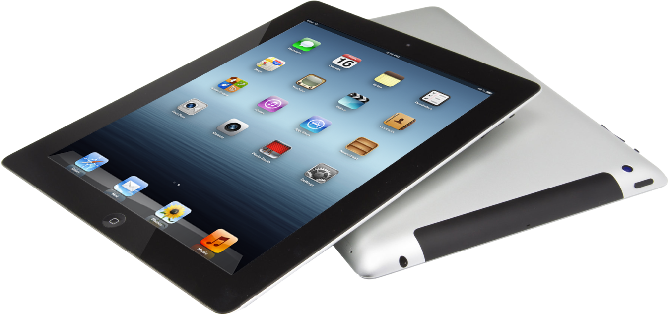 an ipad and a tablet sitting side by side