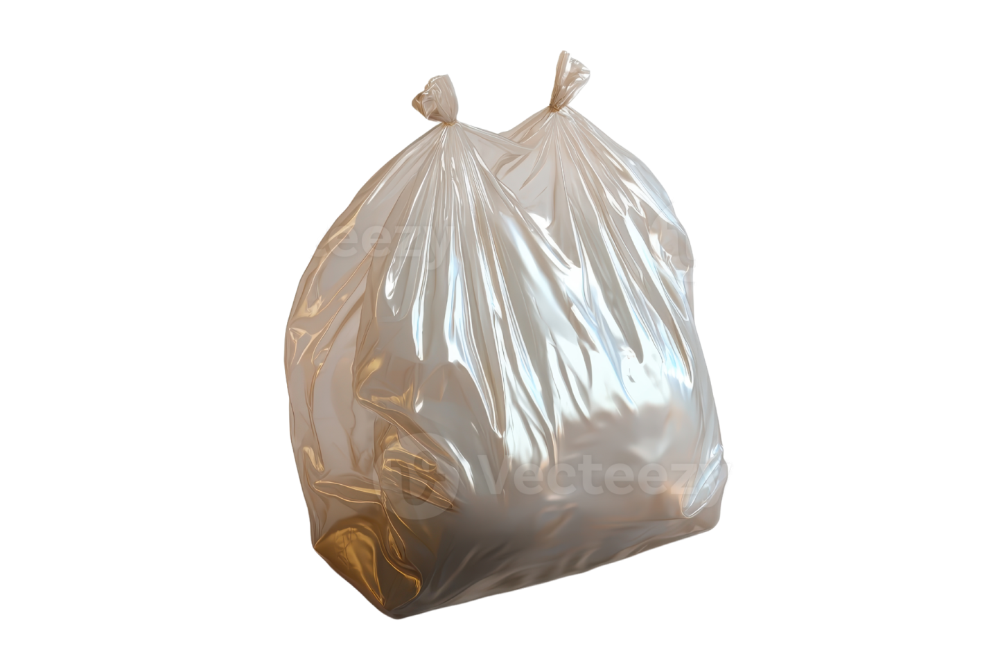 a plastic bag on a white background