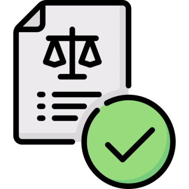an image of a legal document with a green tick