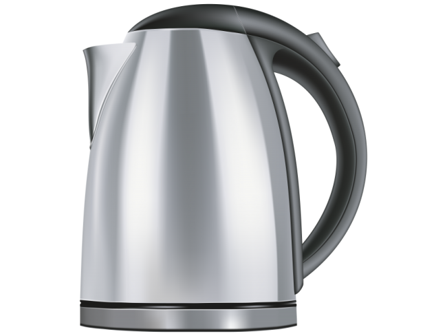 an electric kettle on a white background