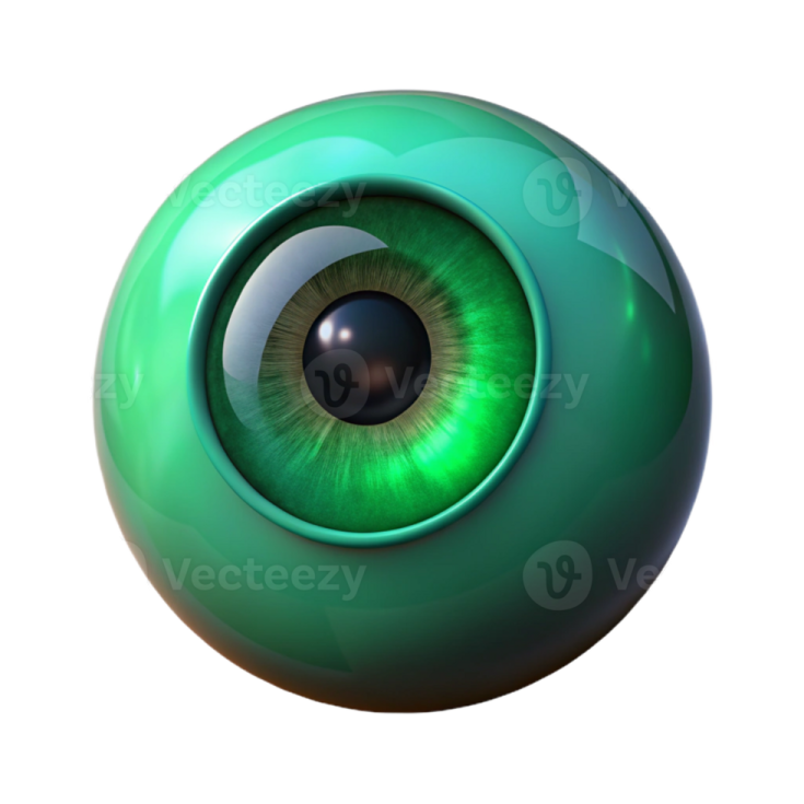 an image of a green eyeball