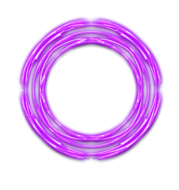 a purple neon colored neon rope on a white background