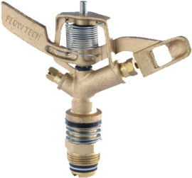 a brass - plated valve with an open end