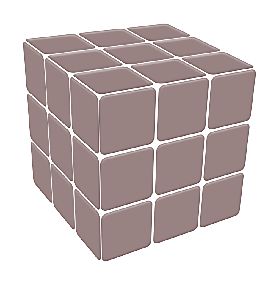 an image of a cube that is made out of squares