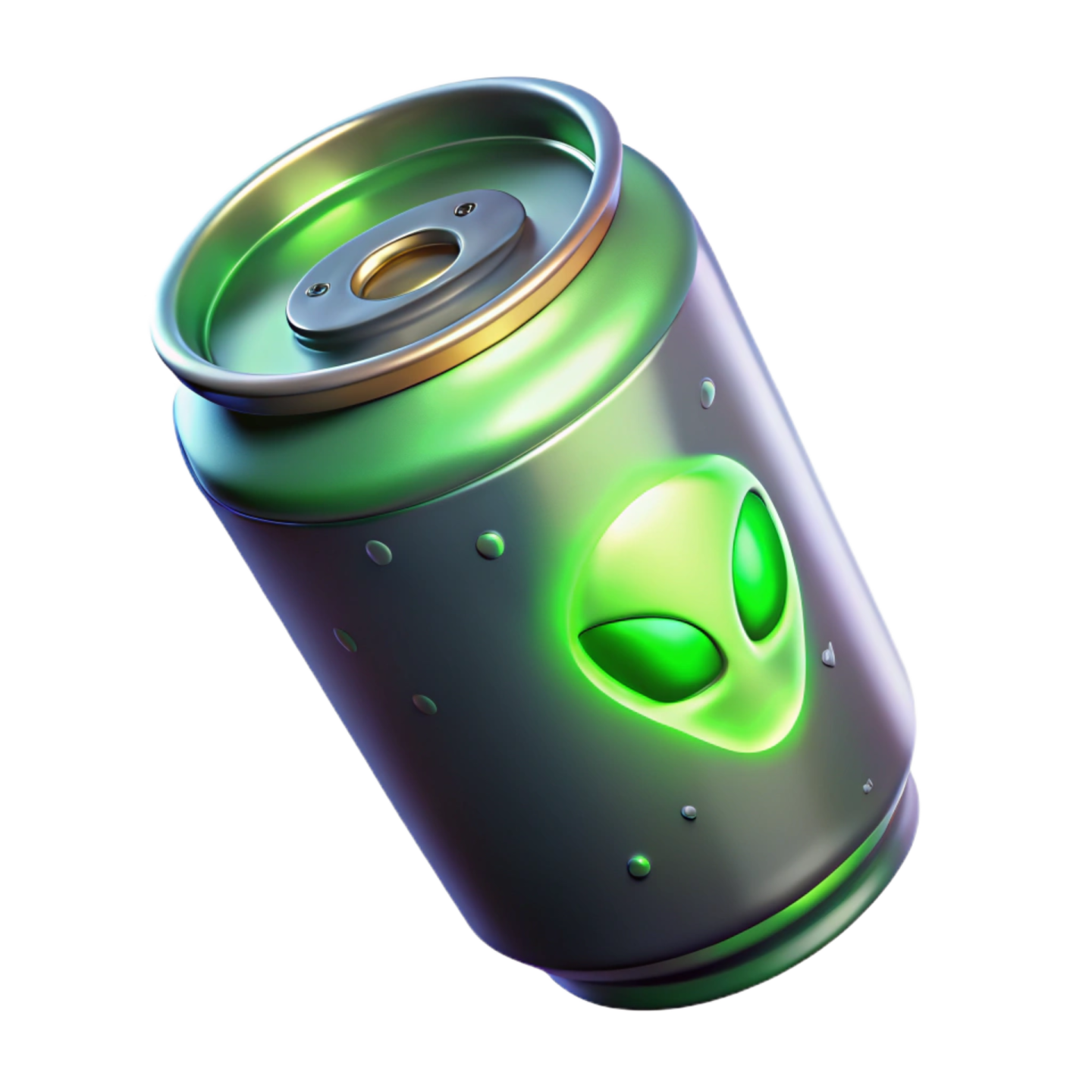 a can of soda on a white background