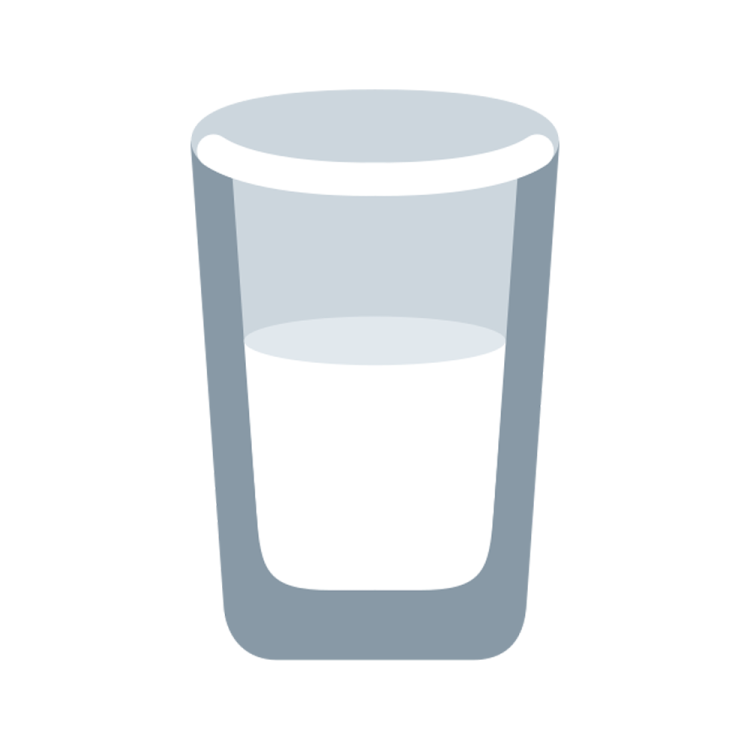 a glass of water