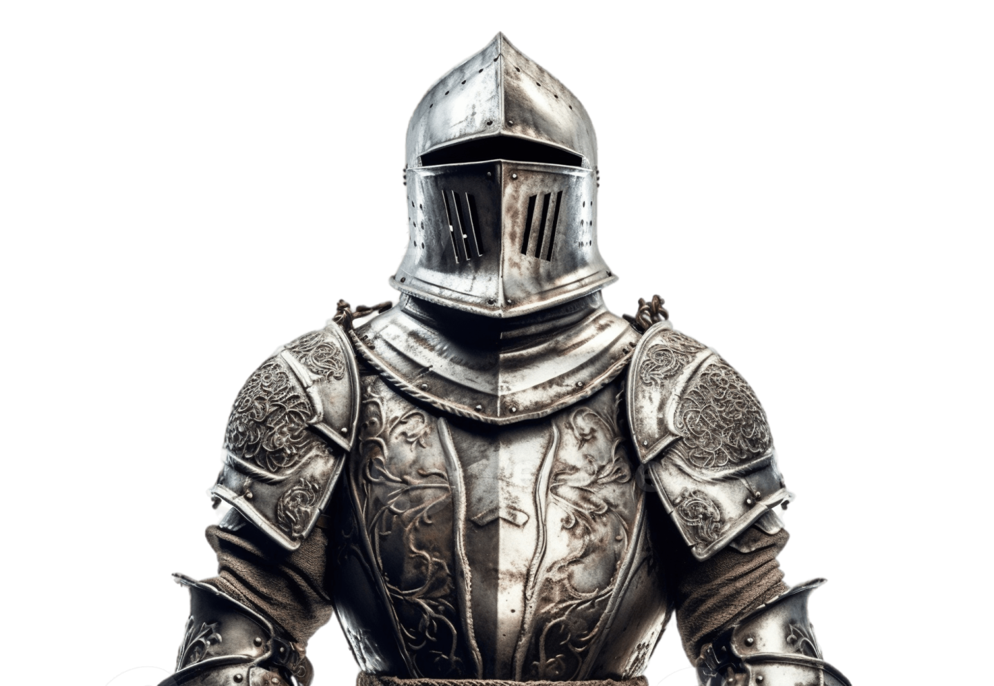 a knight in full armor holding a sword