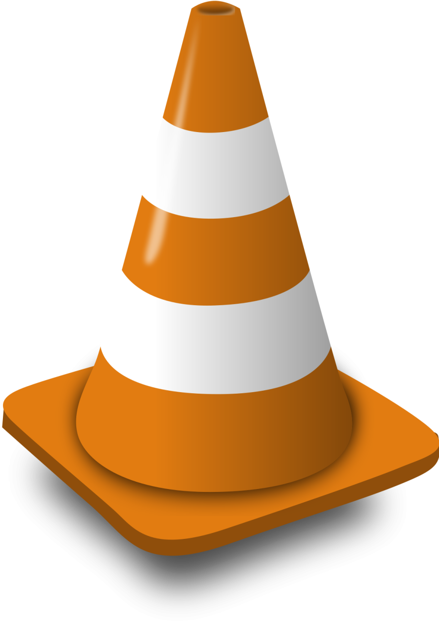 a traffic cone on a white background