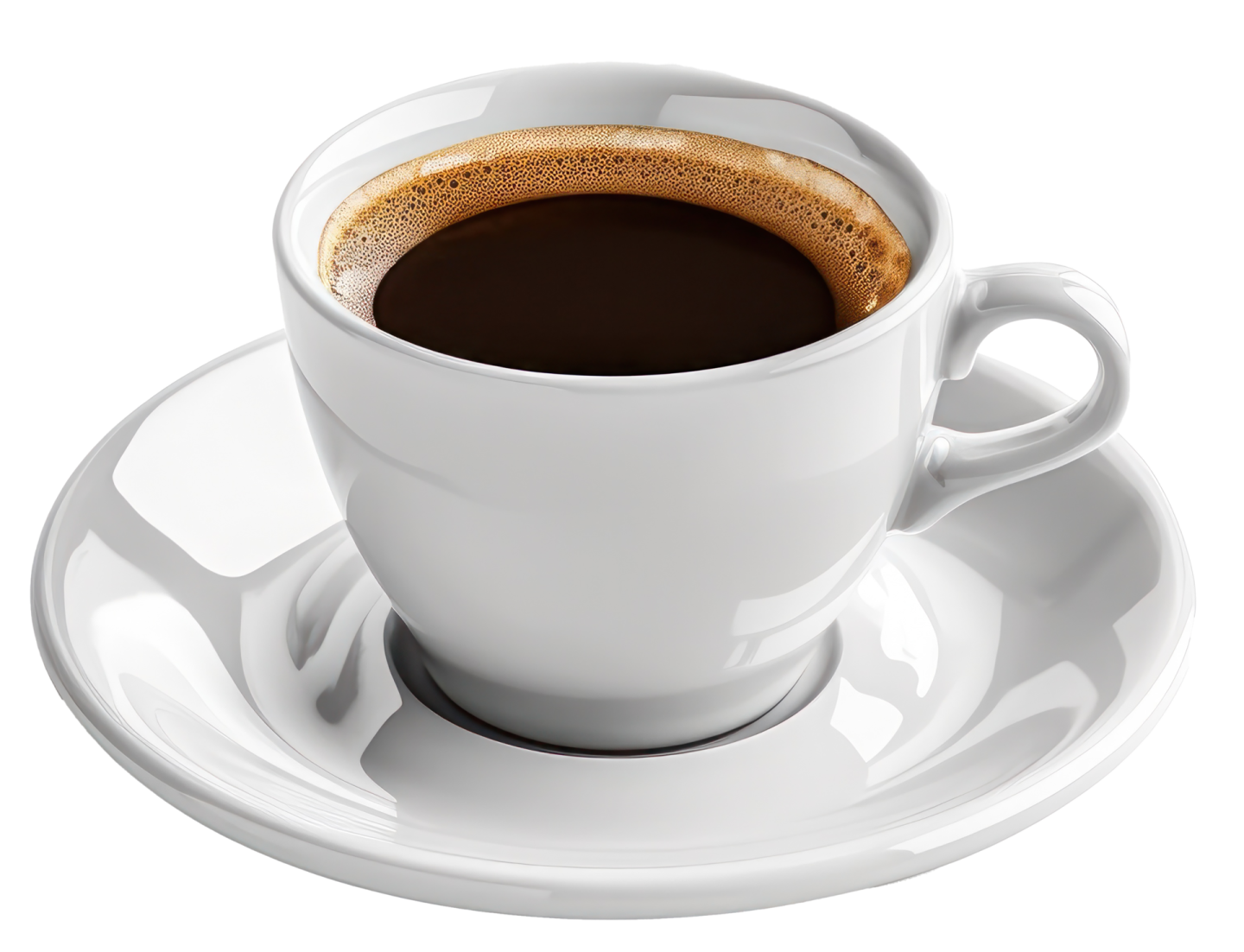a cup of coffee on a saucer